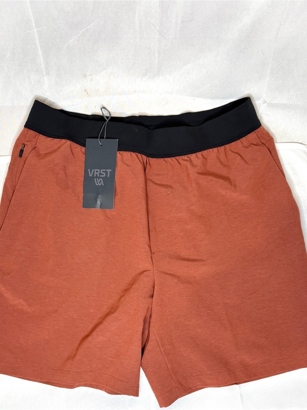 VRST Men's Rust Athletic Shorts with Black Waistband - Picture 2 of 2